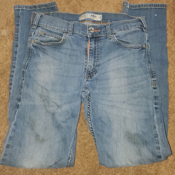 Mens Lee Slim Fit Tappered Lags Jeans - Picture 2 of 6